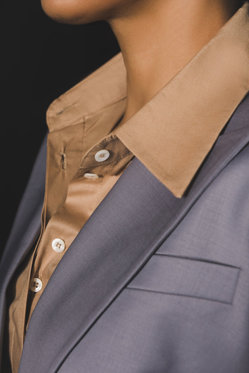 Stretch Wool Tailored Blazer - Jacket - Qua