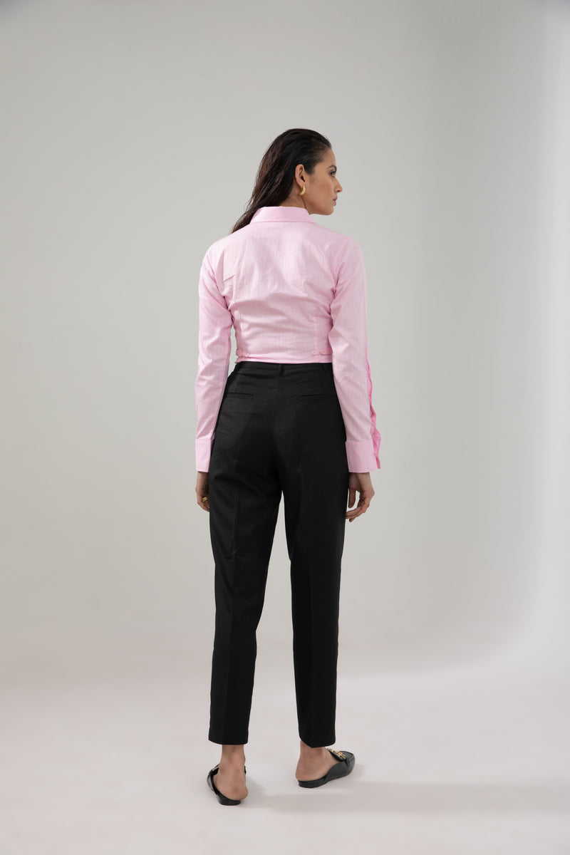 YOURS Plus Size Curve Bright Pink Darted Waist Tapered Trousers  Yours  Clothing