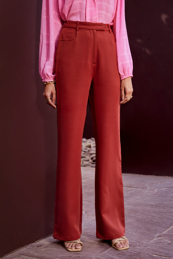 Hi-rise Flared Trousers