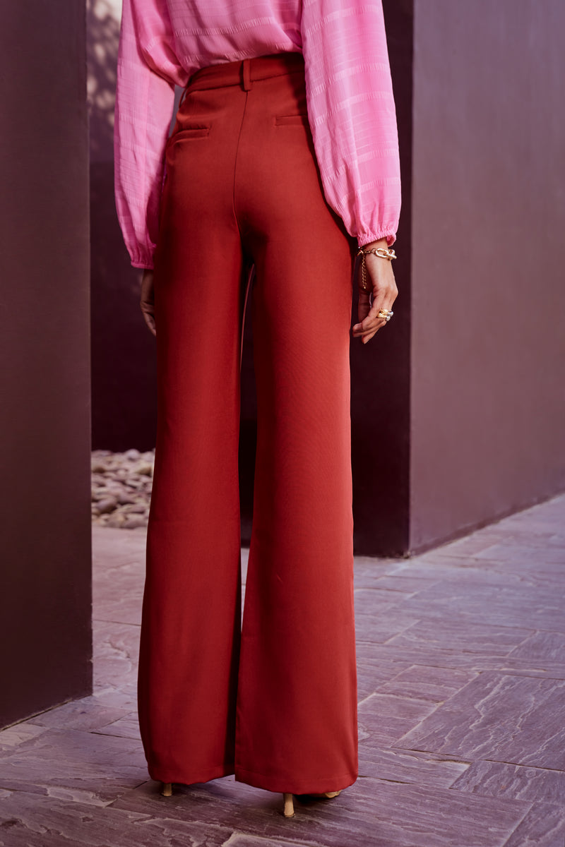 Hi-rise Flared Trousers
