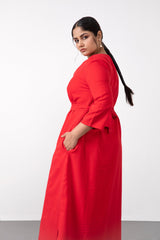 Belted Maxi Dress - Dress - Qua