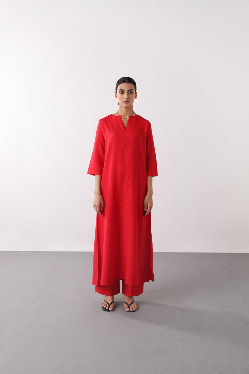 Belted Maxi Dress - Dress - Qua