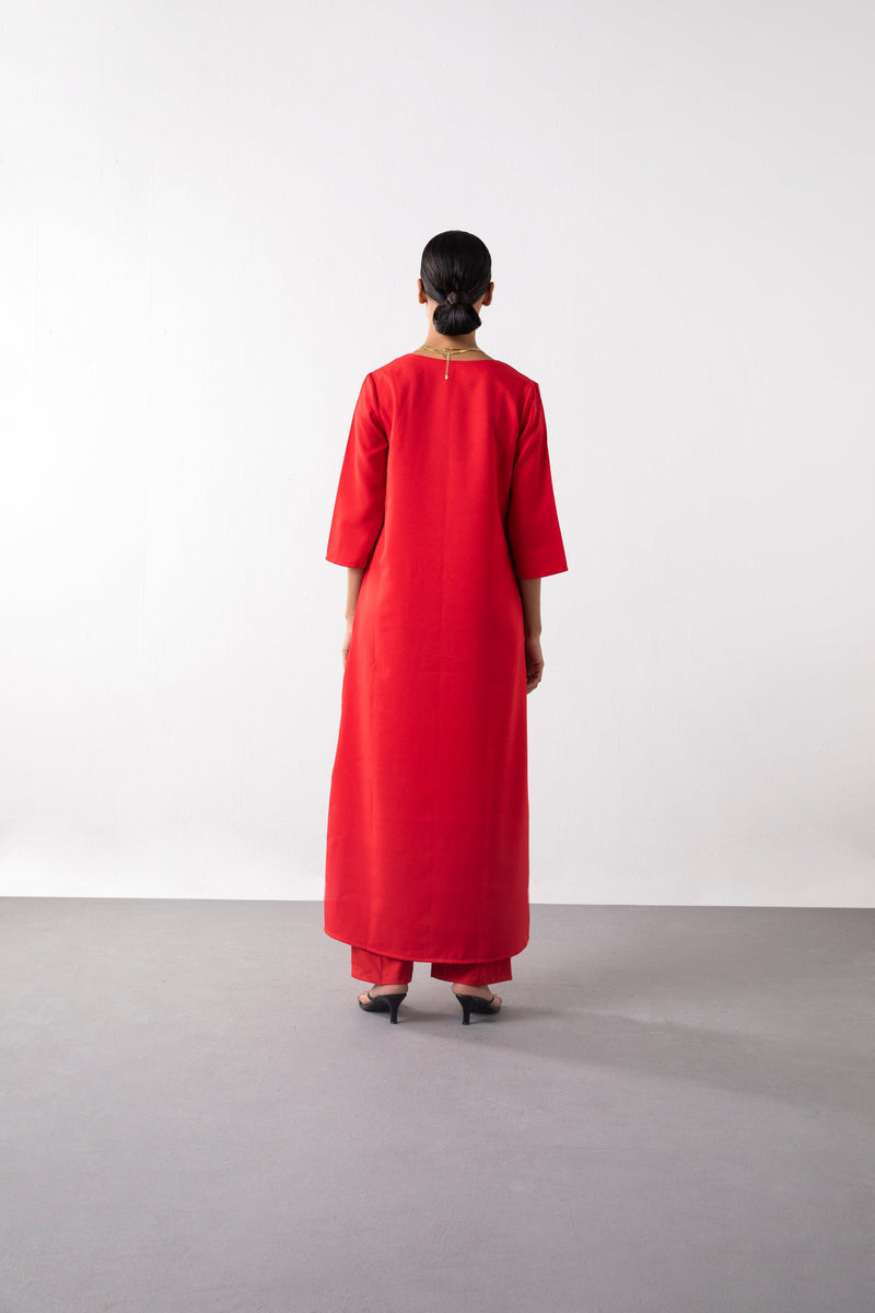 Belted Maxi Dress - Dress - Qua