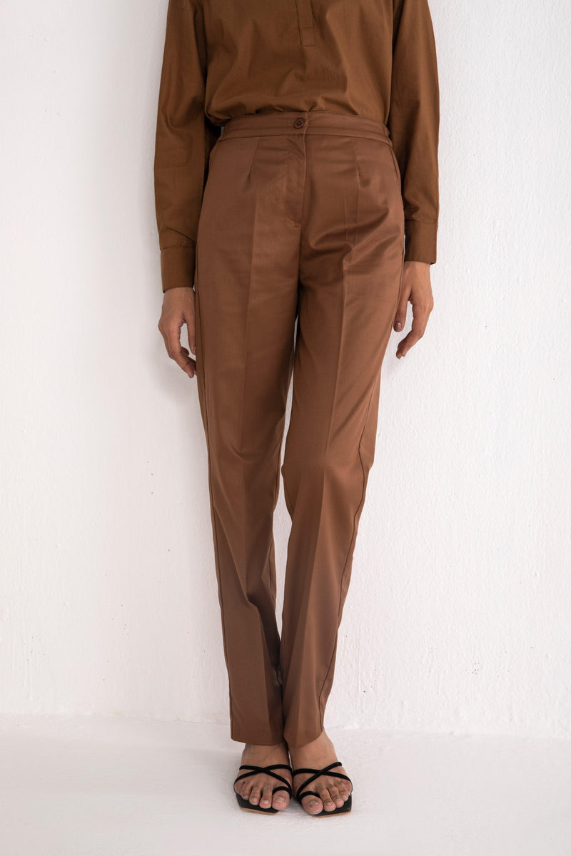 Elasticated Straight Trousers - Trousers - Qua