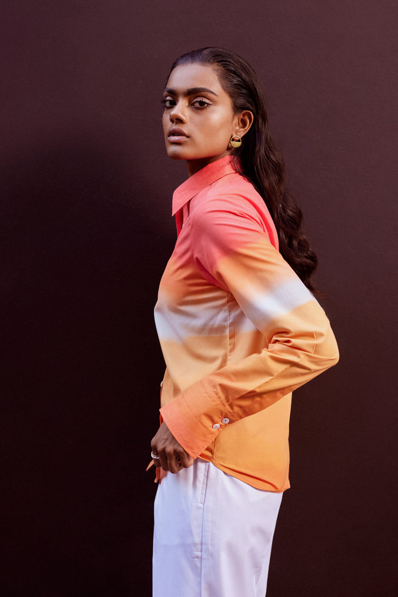 Button Qua Ombre Button-Down Shirt – Qua