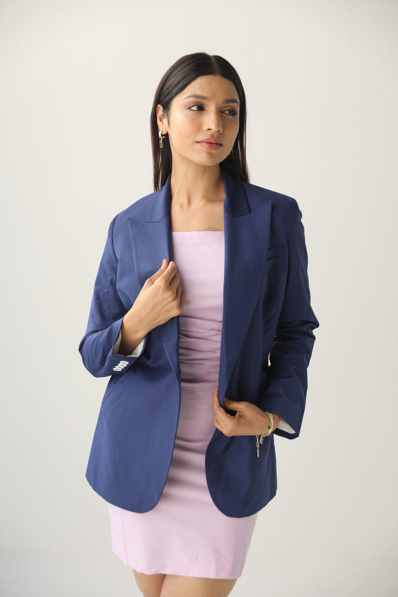 Stretch Wool Tailored Blazer - Jacket - Qua