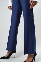 Wide-Leg Stretch Wool Trousers