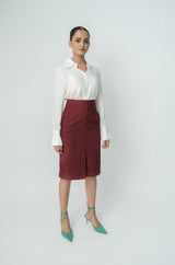 Tailored Straight Skirt