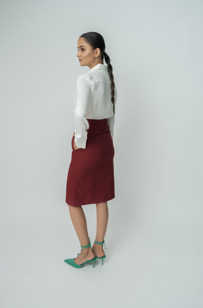 Tailored Straight Skirt