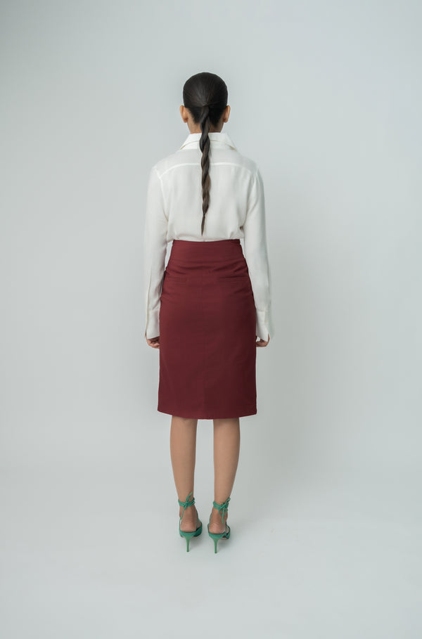Tailored Straight Skirt