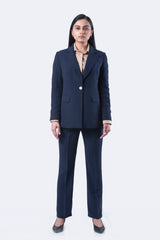 Textured Crepe Modern Suit - Suit - Qua