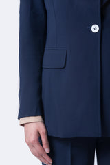 Textured Crepe Modern Blazer - Jacket - Qua