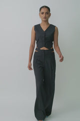 Wide Leg Cut-out Trousers
